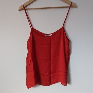 100% Silk Red Tank